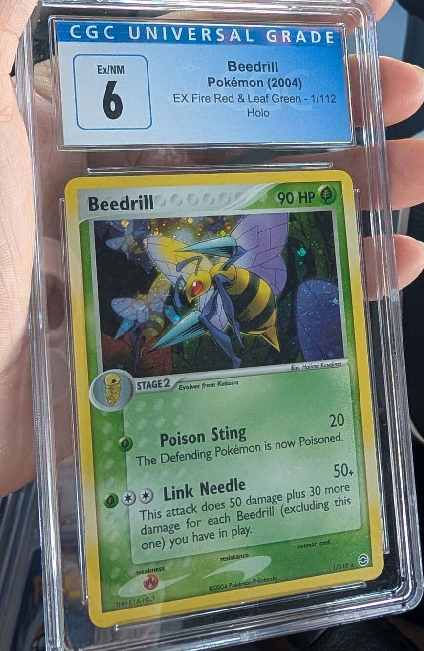 Pokemon 2004 Beedrill EX Fire Red & Leaf Green 1/112 Holo CGC 6